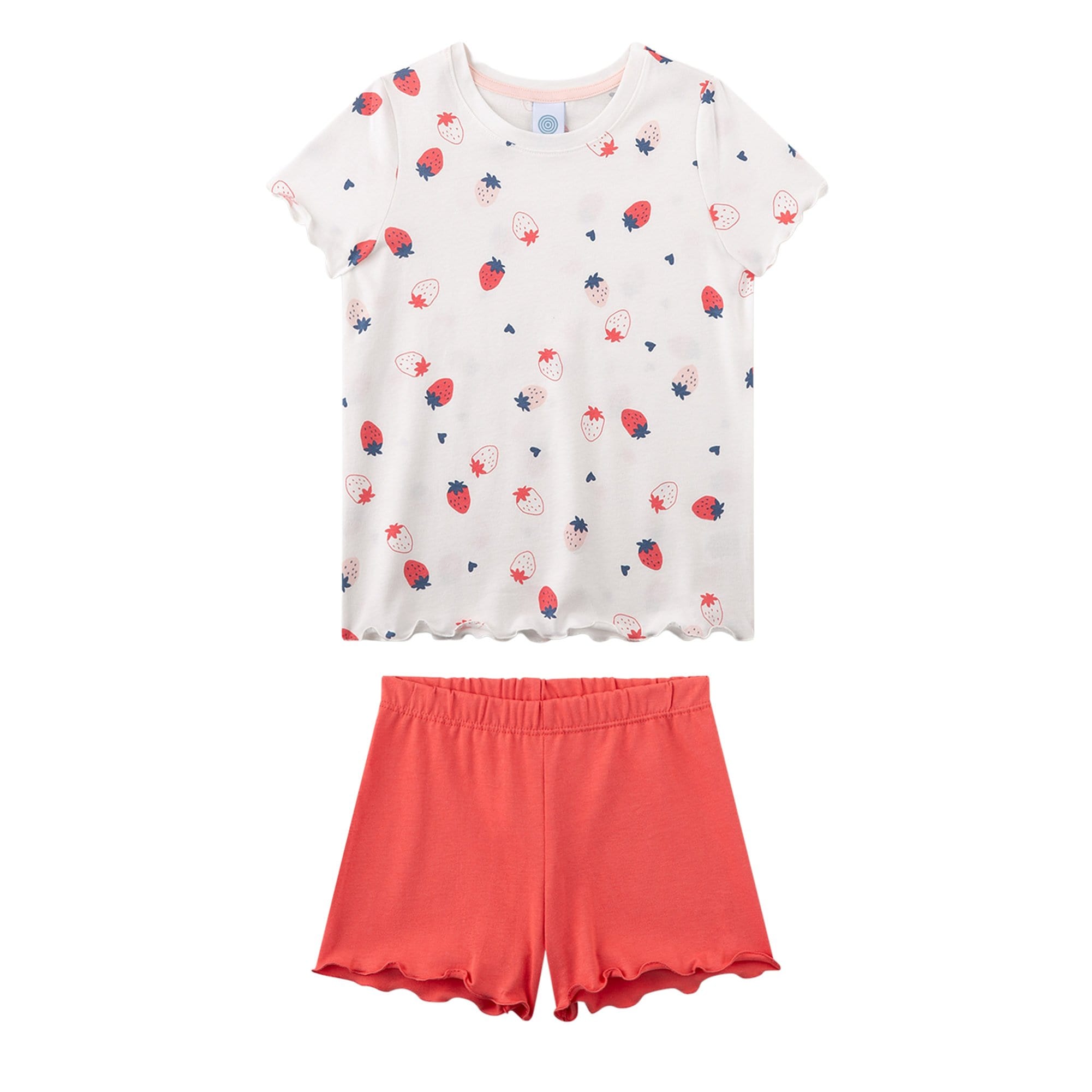 Schlafanzug Erdbeeren Pyjama Kids M&auml;dchen Pyjama - Bild 1