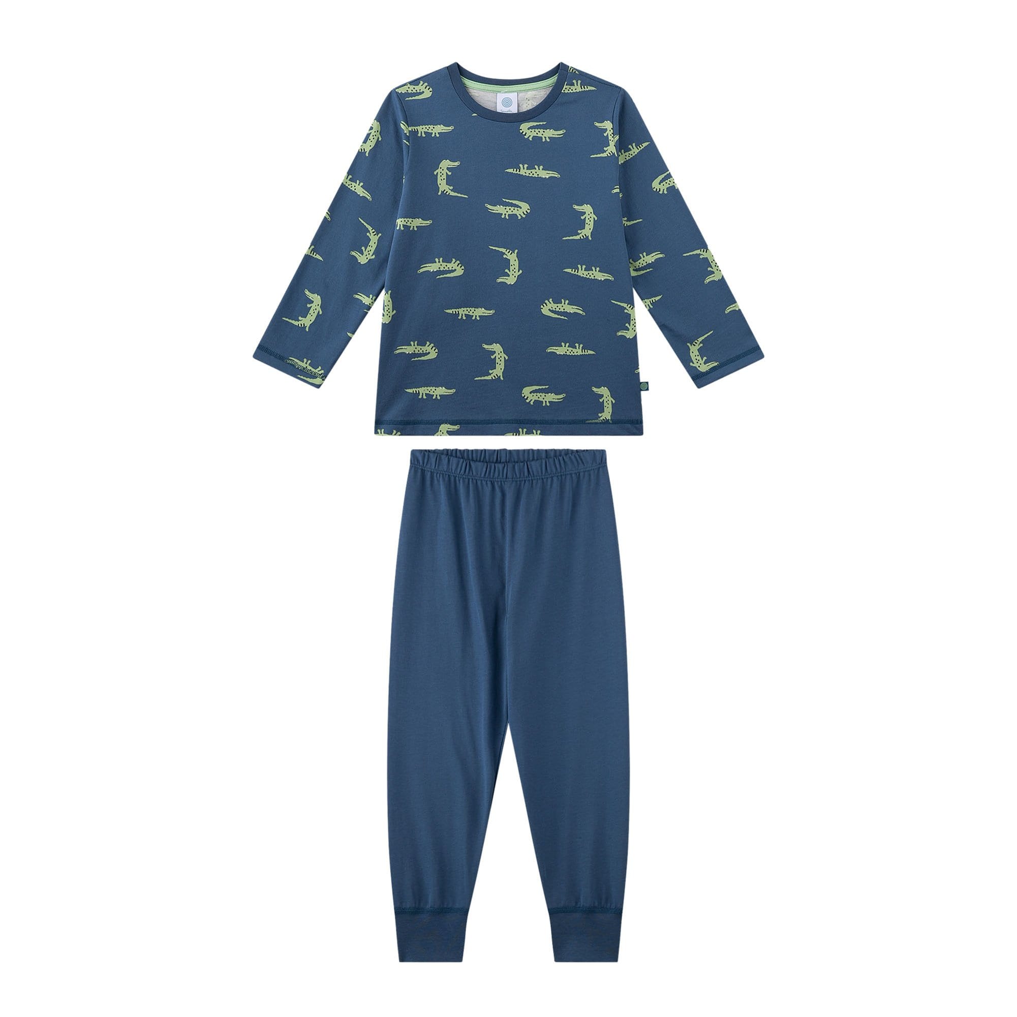 Schlafanzug Krokodil lang Kids Jungen Pyjama - Bild 1