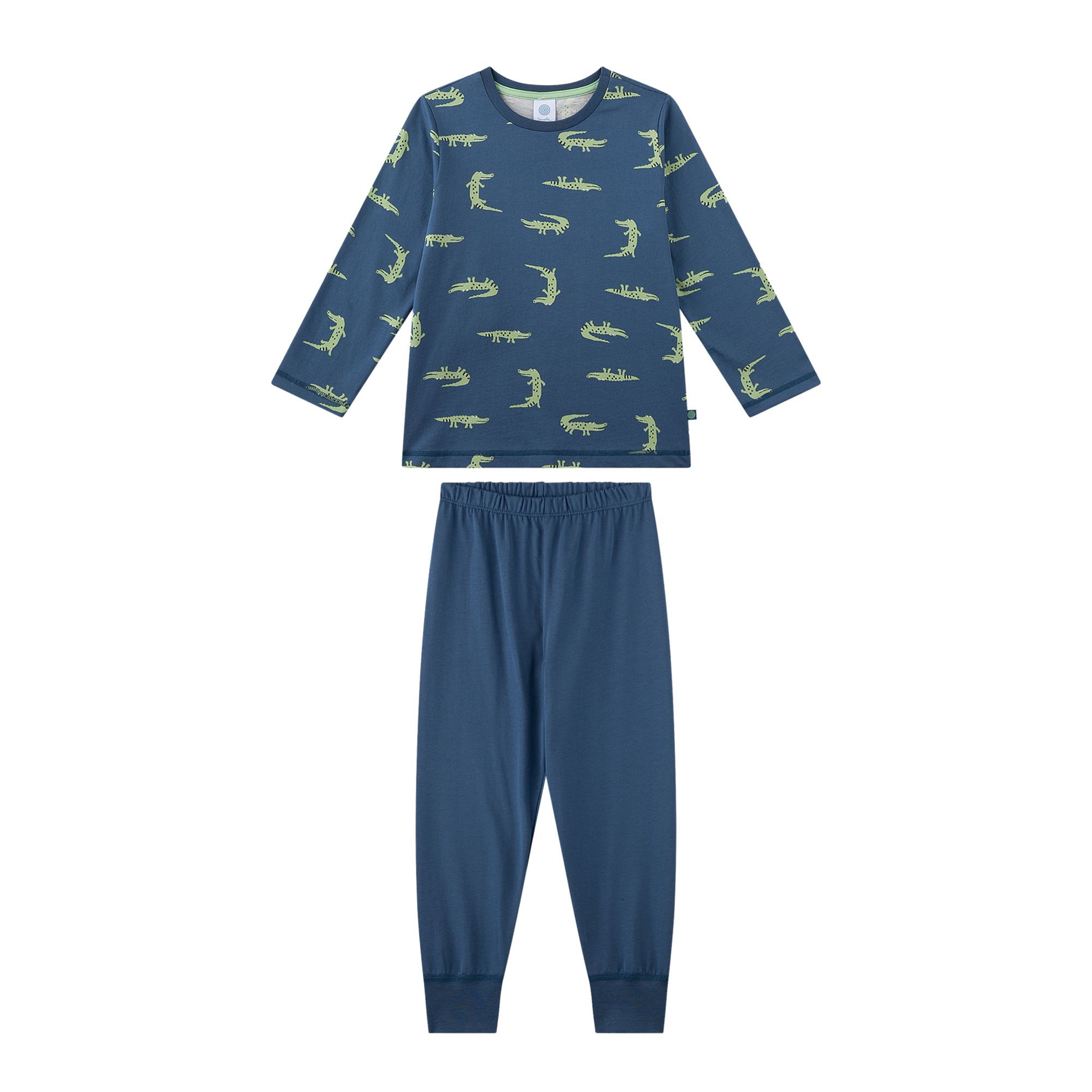 Schlafanzug Krokodil lang Kids Jungen Pyjama - Bild 1