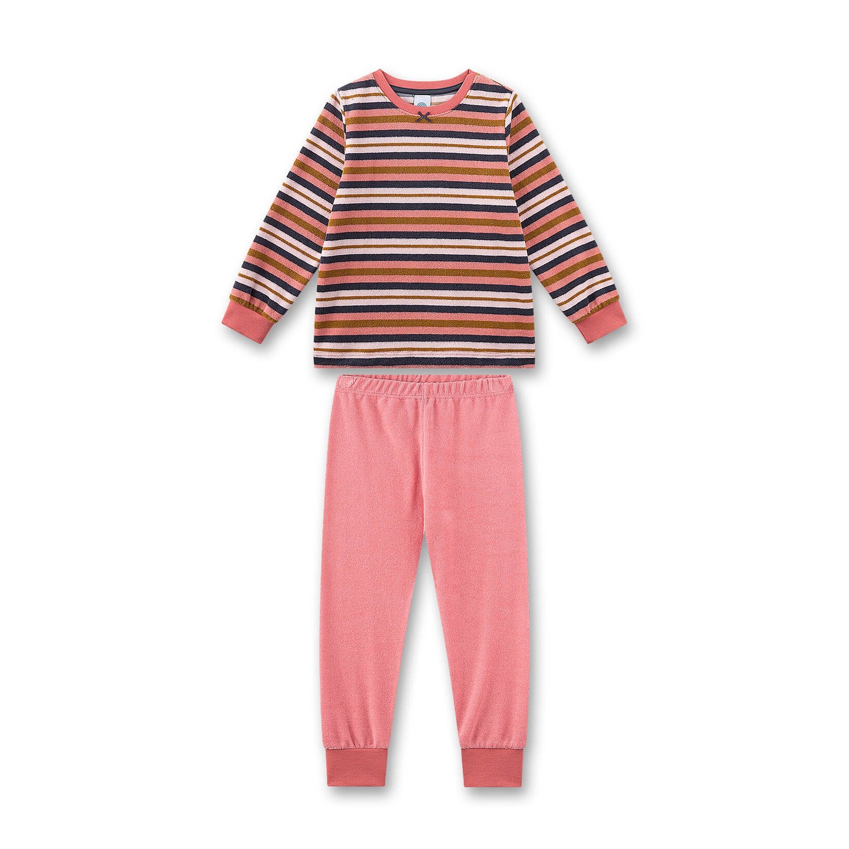 Pyjama Streifen lang Frottee Mädchen Pyjama