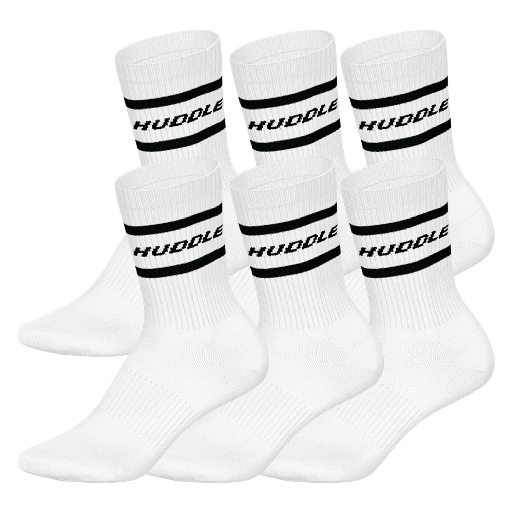 HUDDLE 6pk Crew Socks Stripe Unisex Socken - Bild 1