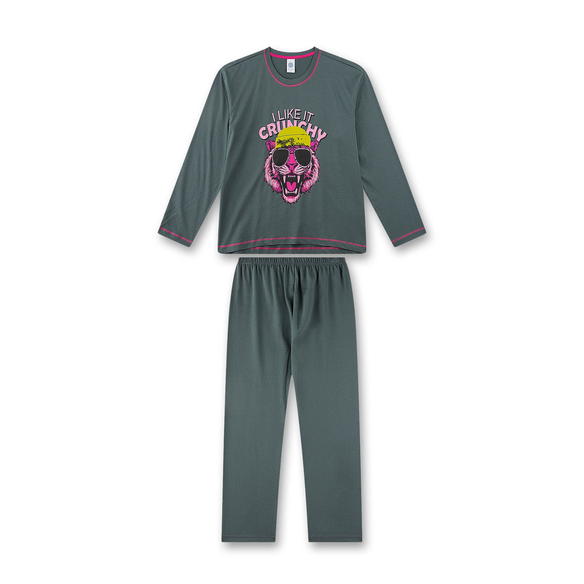 Pyjama Teenager lang I like it crunchy M&auml;dchen Pyjama - Bild 1