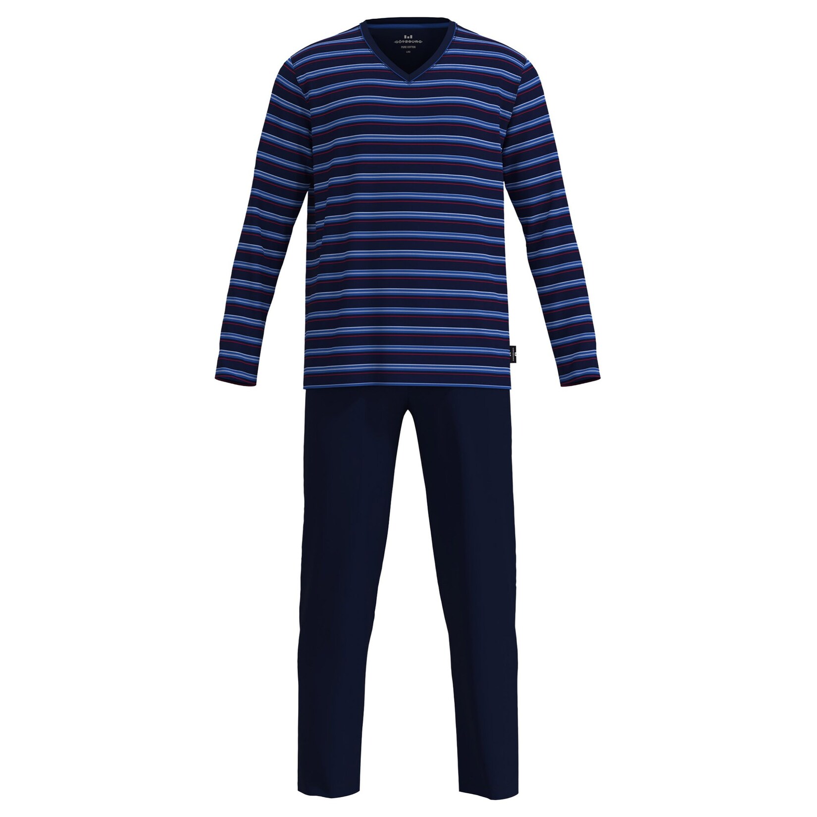 Schlafanzug lang Herren Pyjama