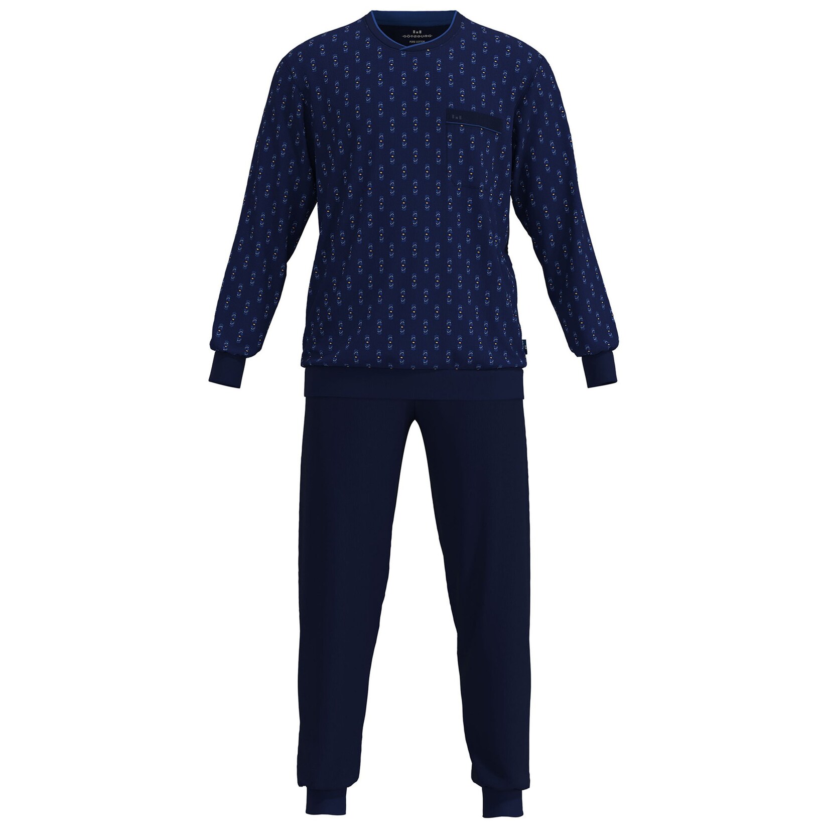 Schlafanzug lang Herren Pyjama