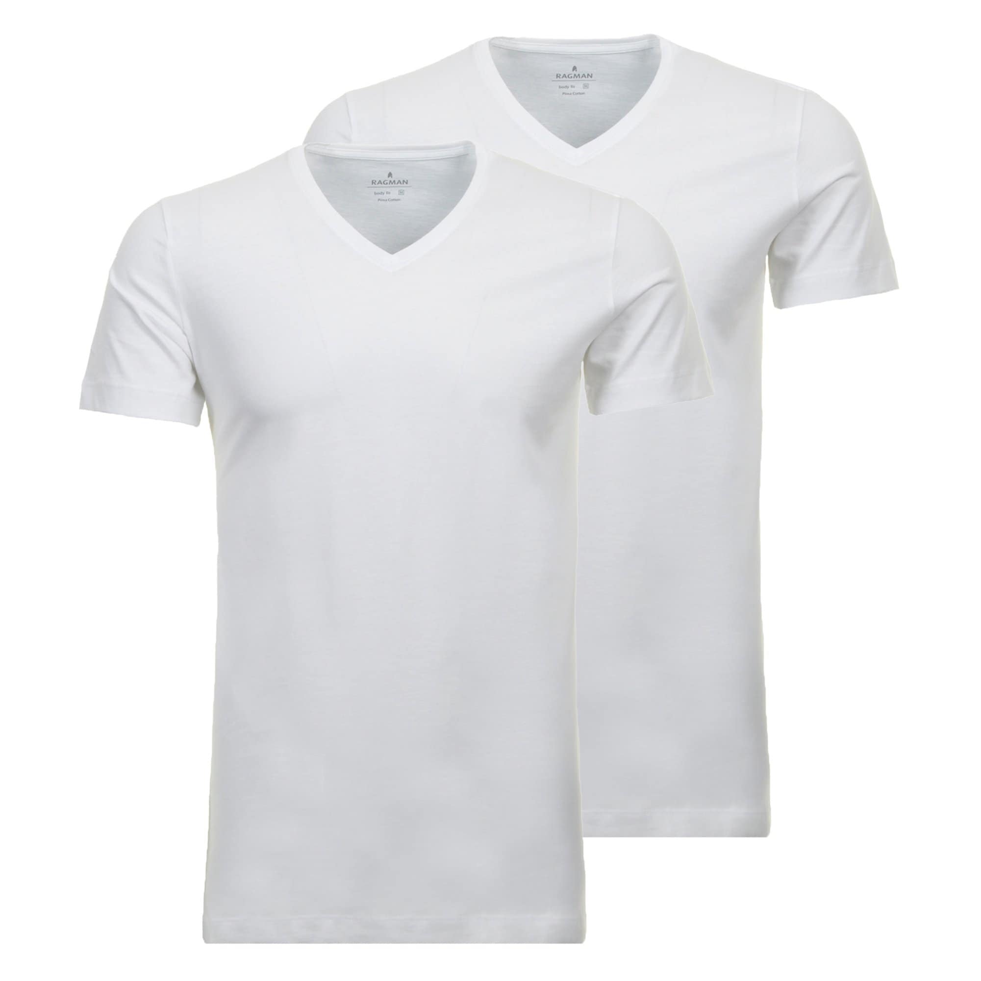 Body Fit V-Neck T-Shirt 2P Herren T-Shirt - Bild 1