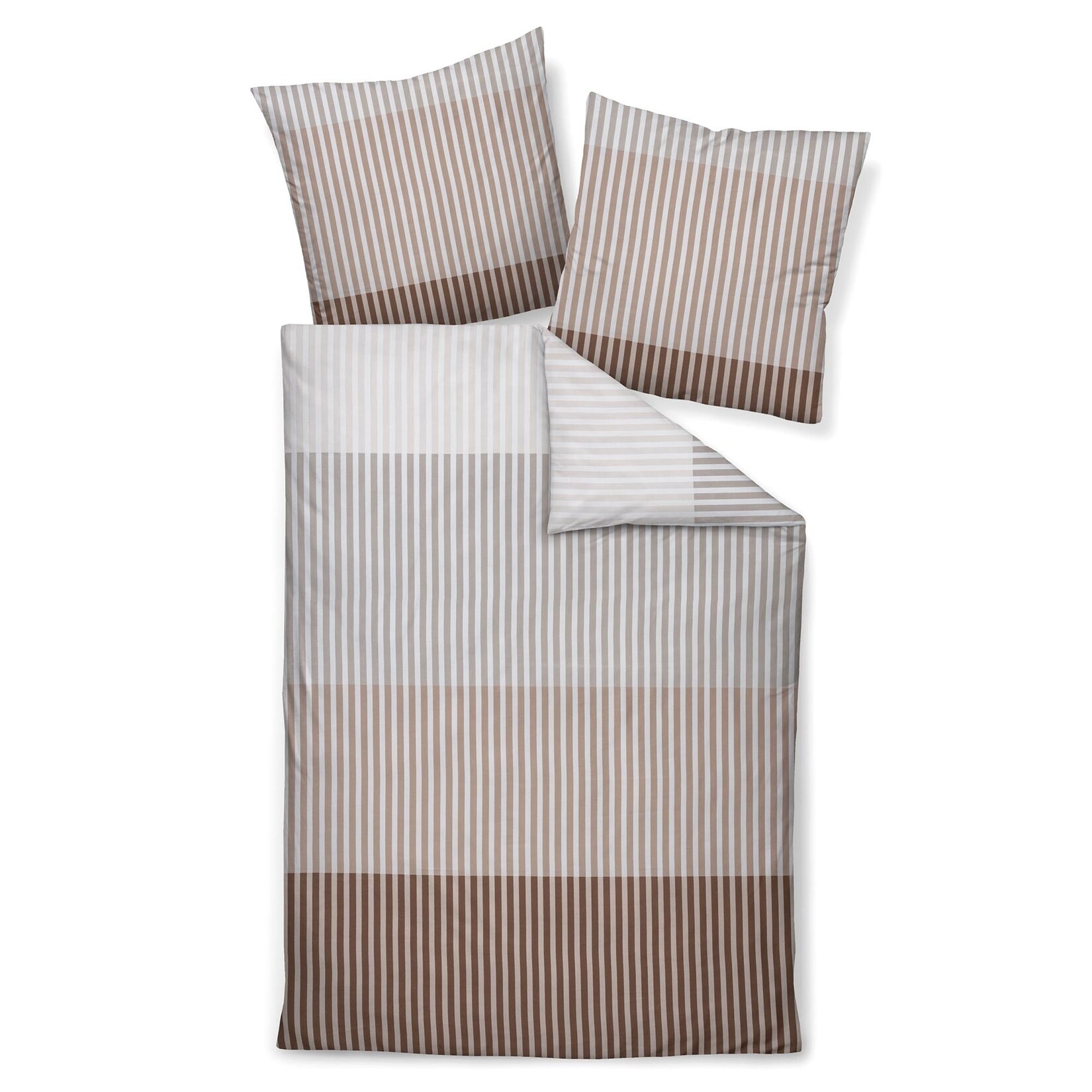 Mako Satin Streifen Unisex Bettwäsche