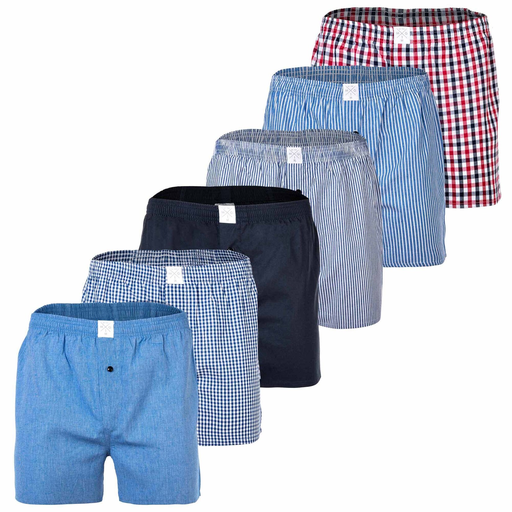 Herren Web-Boxershorts Mehrfarbig