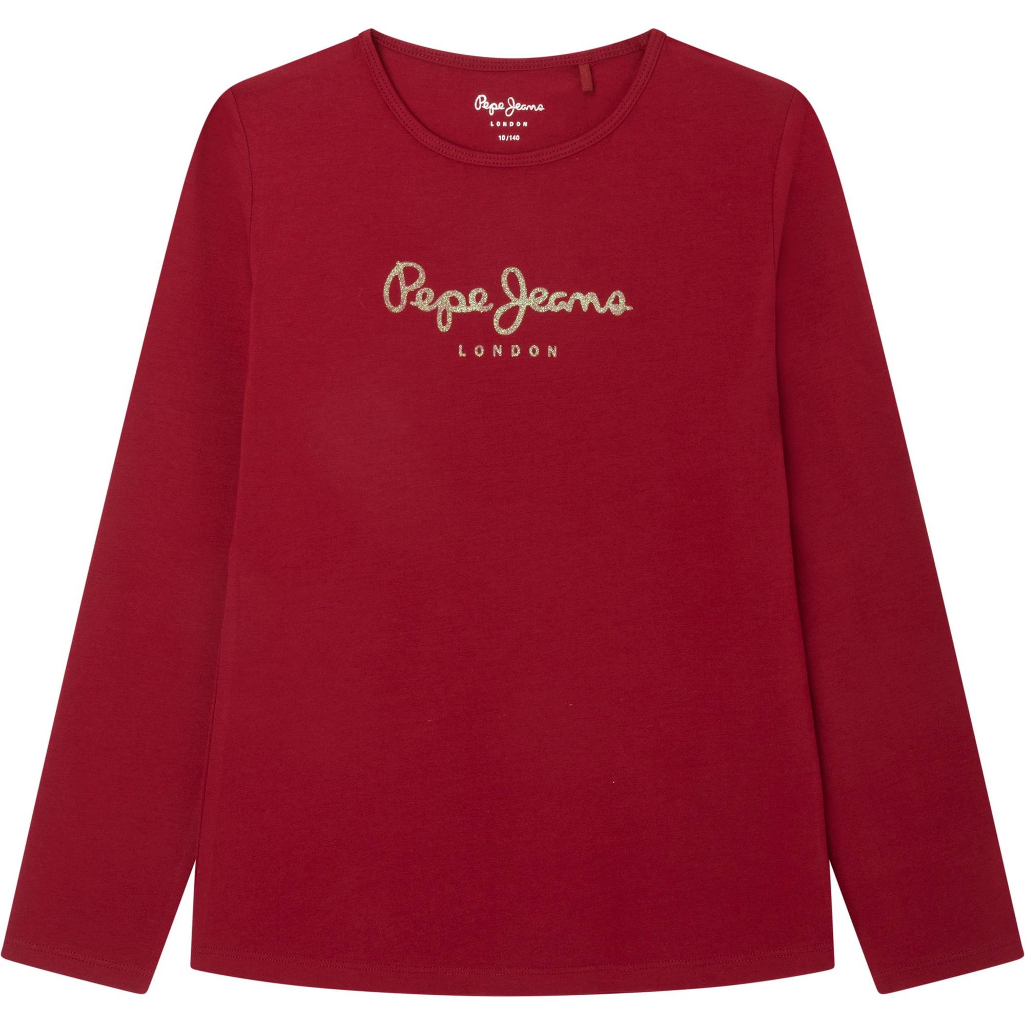 T-shirt Manches Longues Pepe Jeans Hana Glitter Pour Fille - Col Rond Pailleté