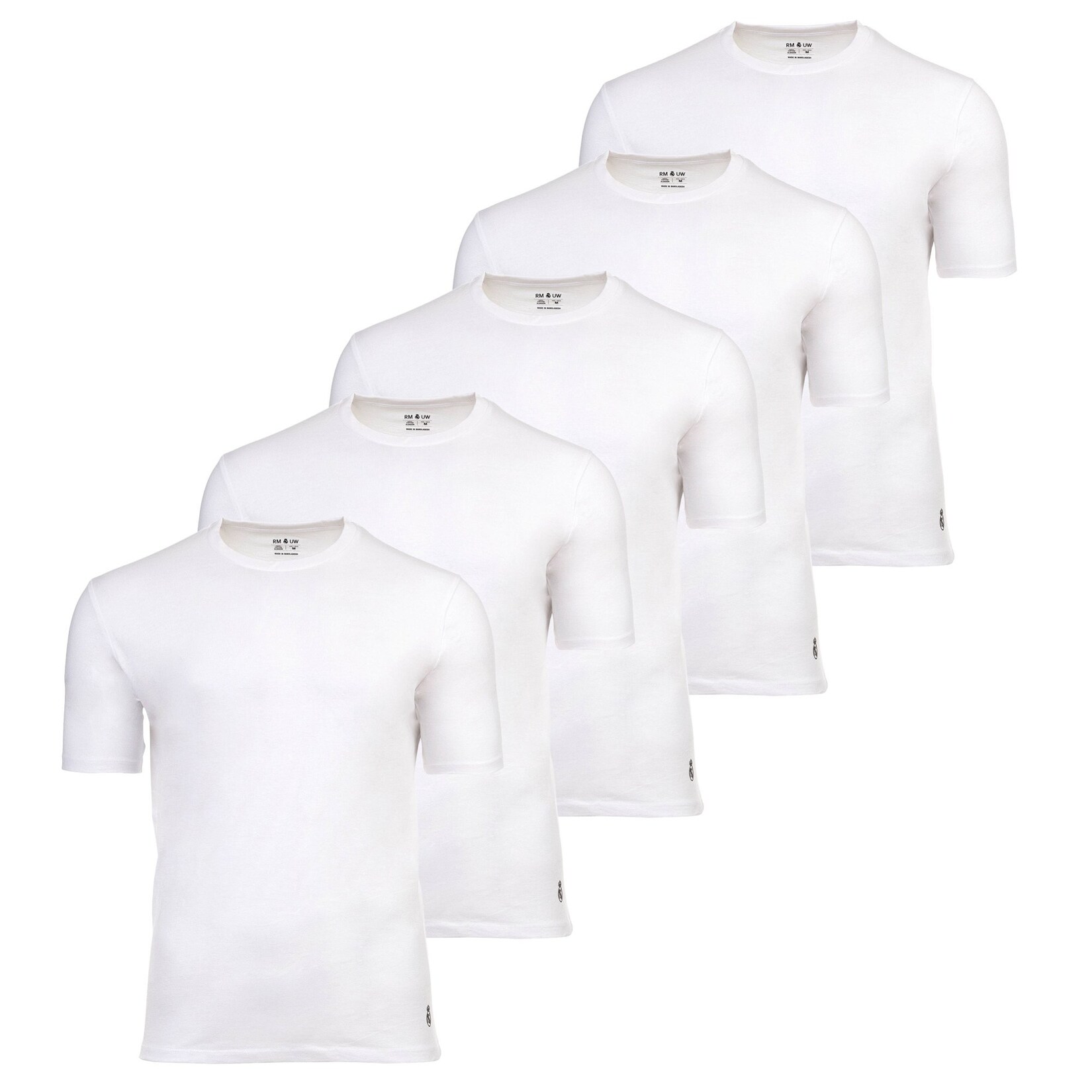 RM Undershirt U-Neck 5-Pack Herren T-Shirt