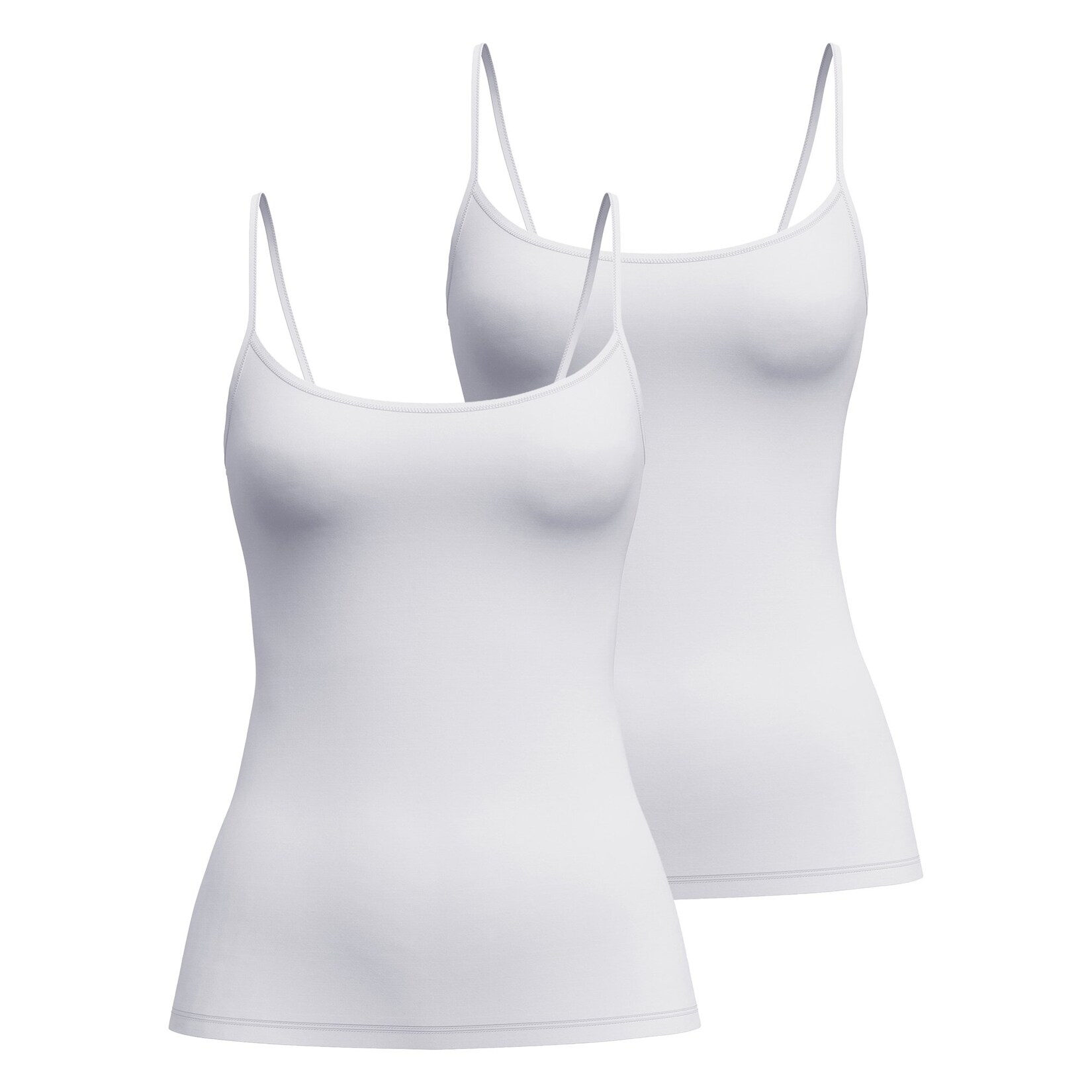 Sleek Skin Spaghetti Top 2P Damen Unterhemd