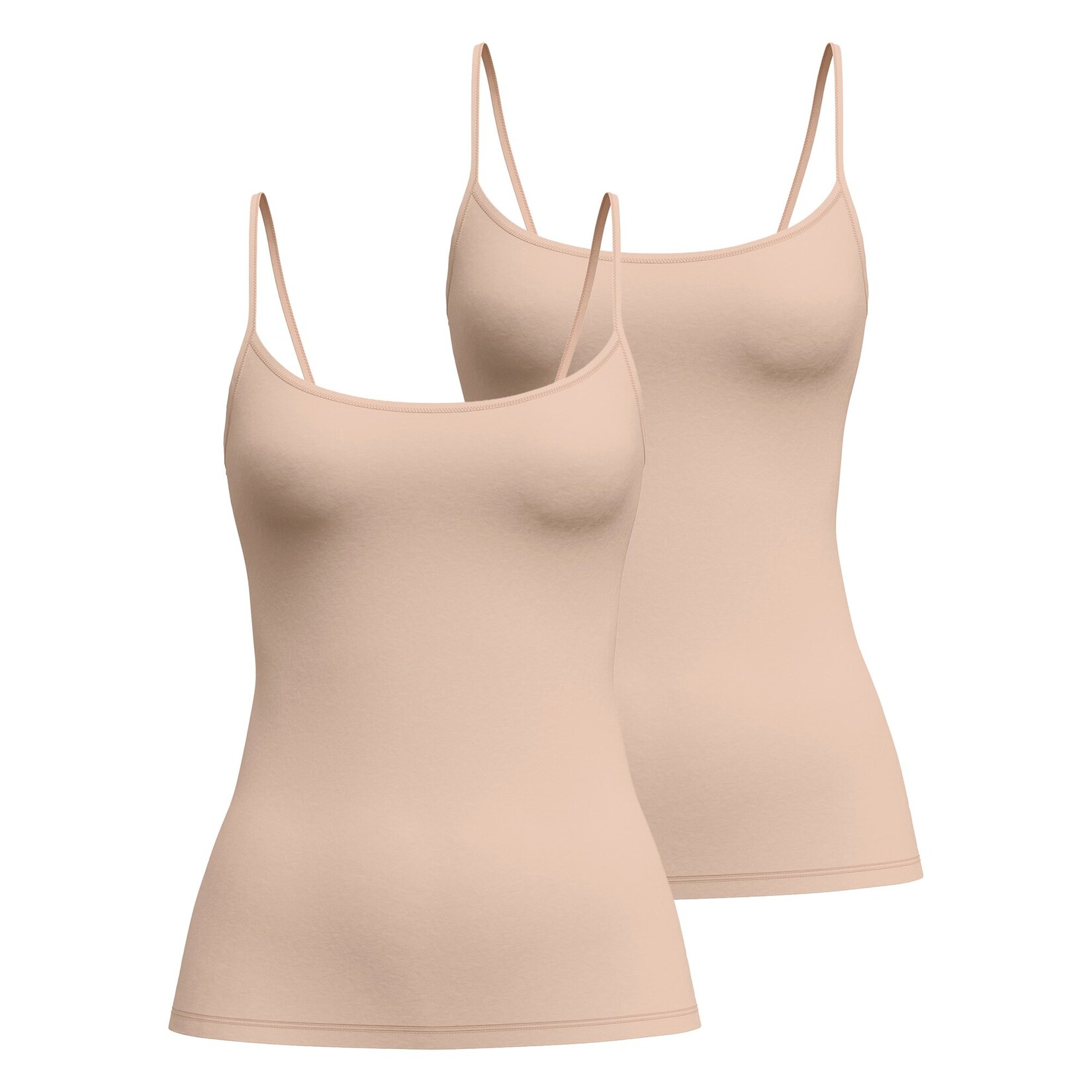 Sleek Skin Spaghetti Top 2P Damen Unterhemd