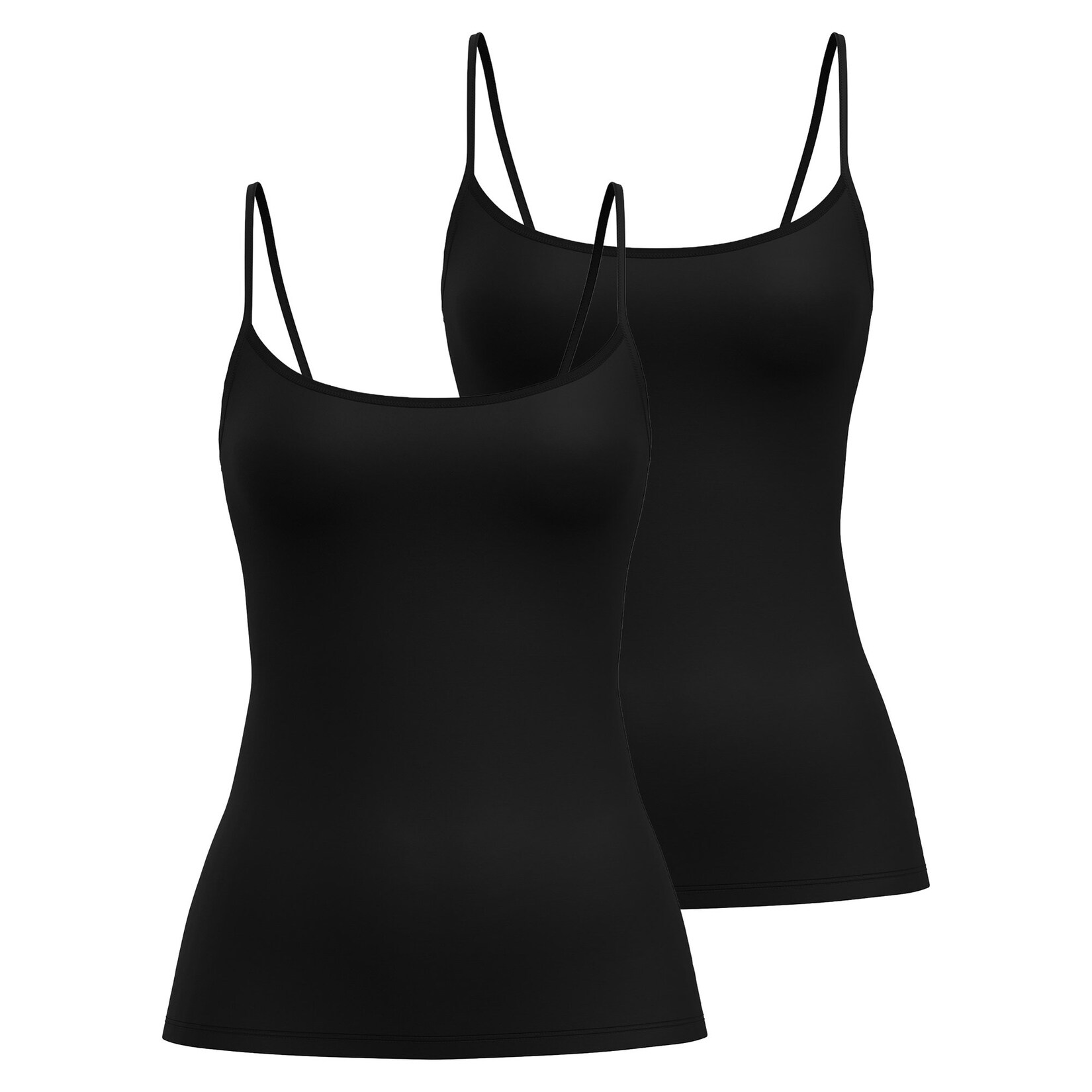 Sleek Skin Spaghetti Top 2P Damen Unterhemd