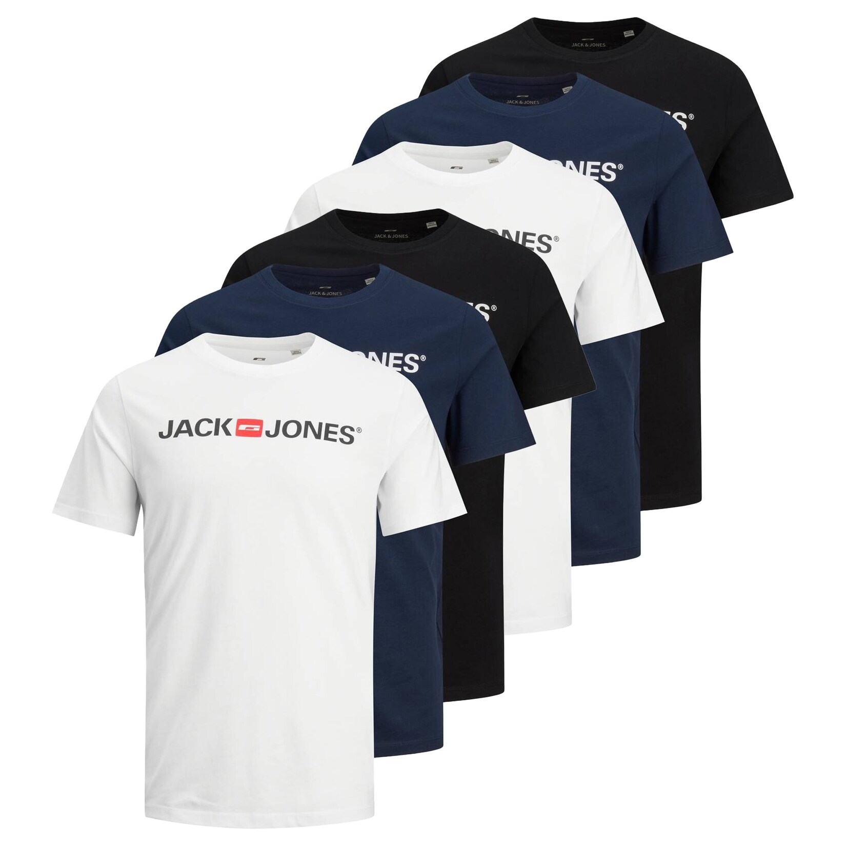 JJECORP LOGO TEE CREW NECK 6PK Herren T-Shirt