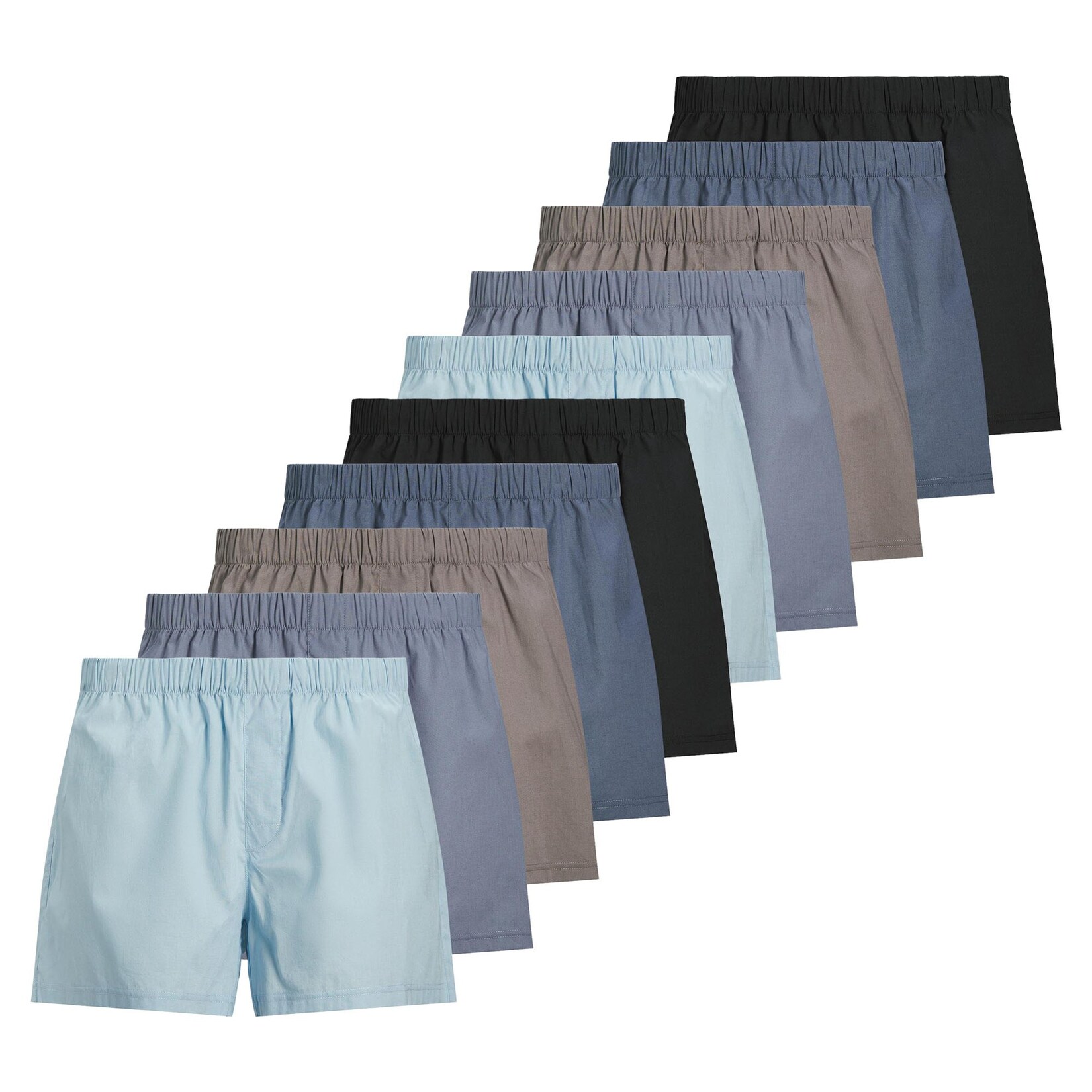 JACMILANO WOVEN BOXERS 10 PACK Herren Web-Boxershorts