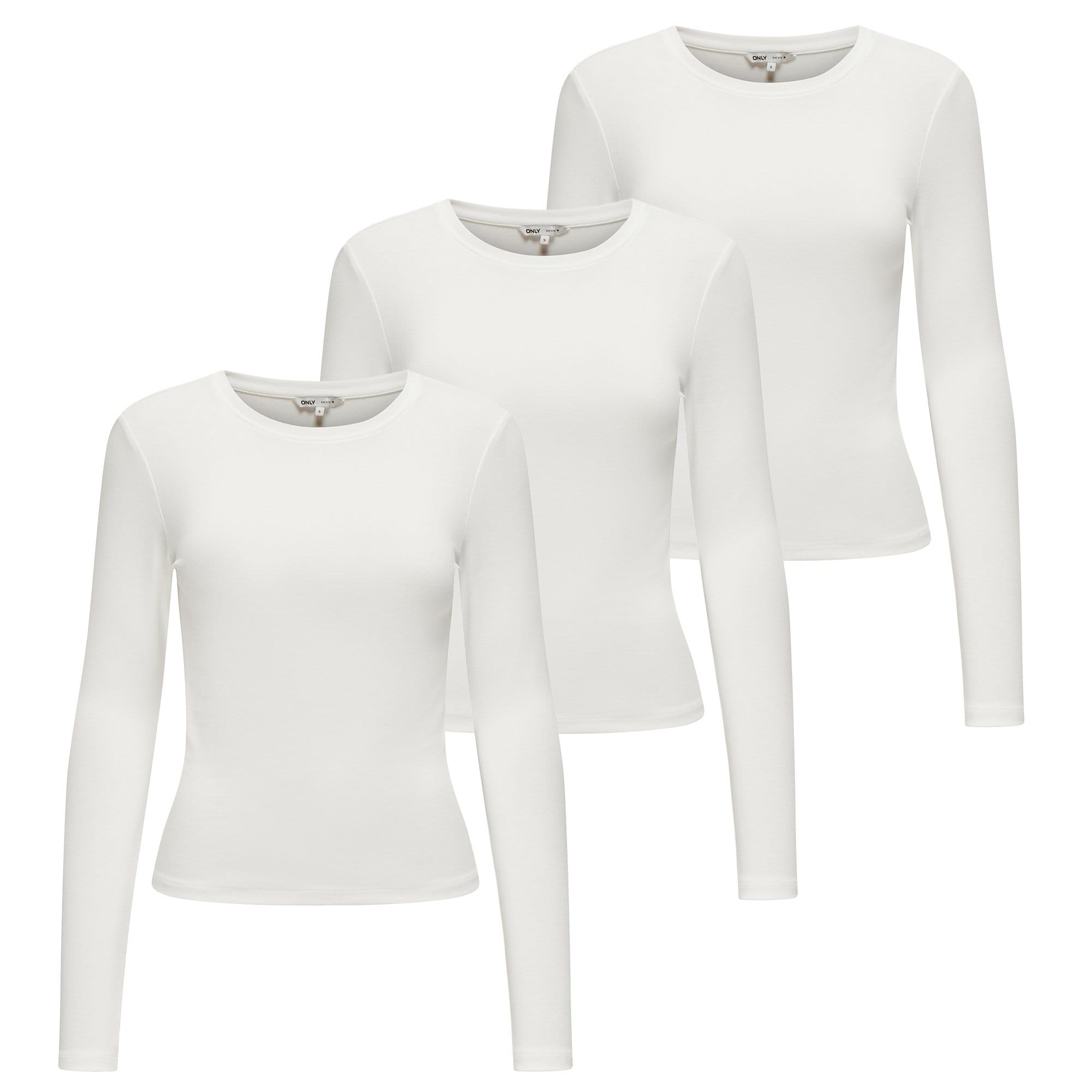 ONLRILEY O-NECK TOP 3P Damen Longsleeve - Bild 1