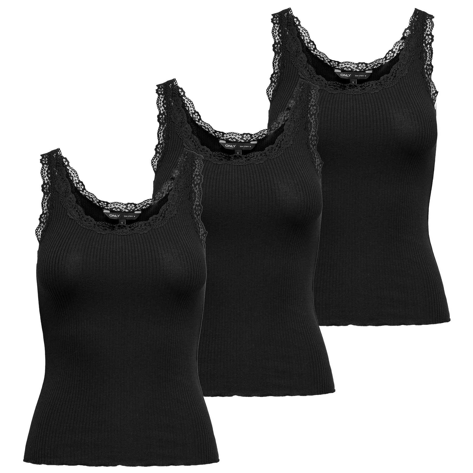 ONLSARA SHARAI LIFEW TANK TOP 3P Damen T-Shirt - Bild 1