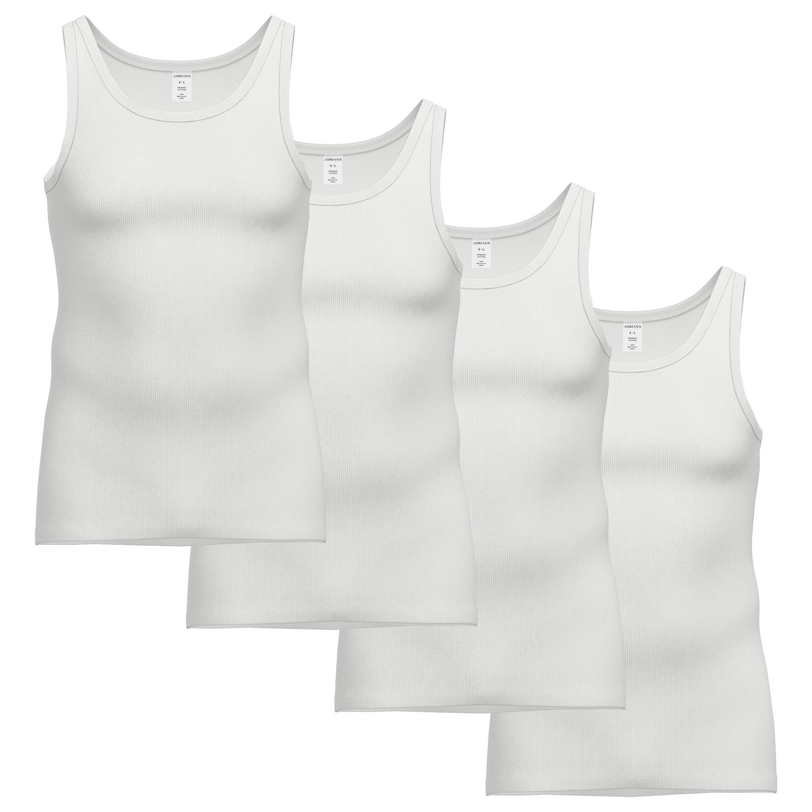 Doppelripp Unterhemden 4er Pack Herren Unterhemd | 04262497470971