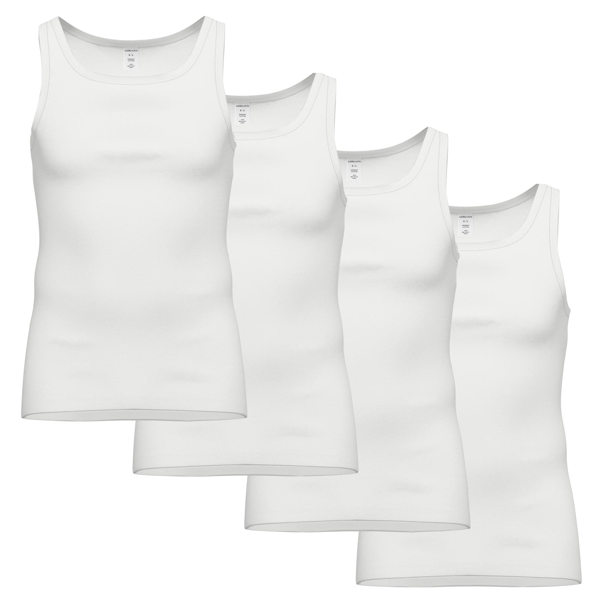 Feinripp Unterhemden 4er Pack Herren Unterhemd - Bild 1