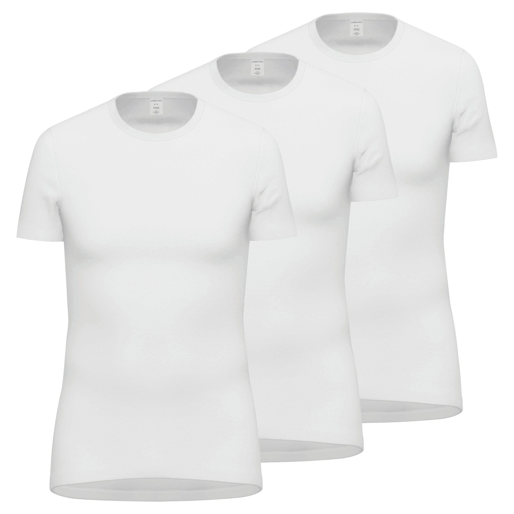 Feinripp T-Shirt 3P Herren T-Shirt - Bild 1