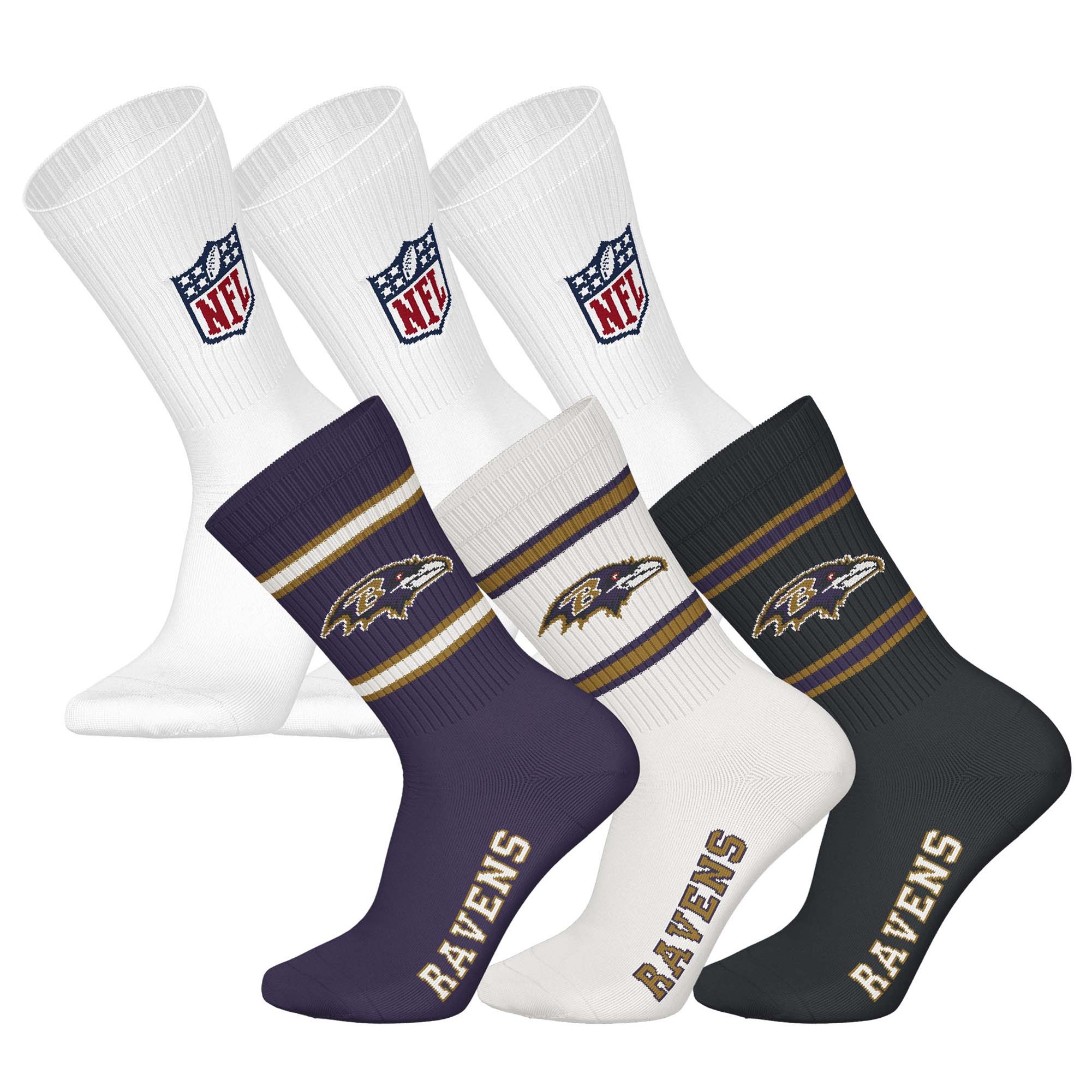 NFL 6Pack Crew Socks Unisex Socken - Bild 1