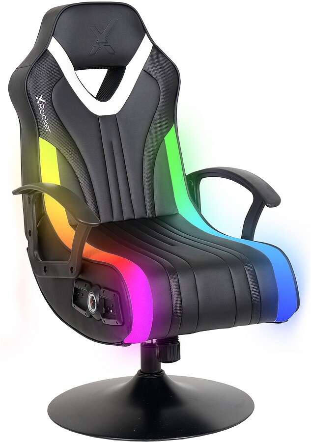 XROCKER Fury RGB 2.1 - Multimedia Gaming Sessel f&uuml;r Kinder & Teenager mit RGB-Beleuchtung & 2.1 Audiosystem - Bild 1