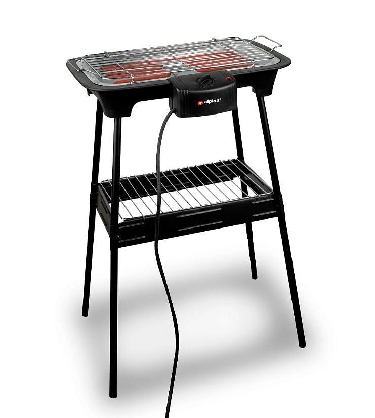 ALPINA BBQ-Grill, 2000 Watt, Schwarz - Bild 1