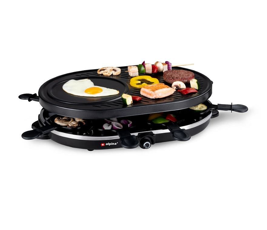 ALPINA Raclettegrill, 1200 Watt, Schwarz - Bild 1