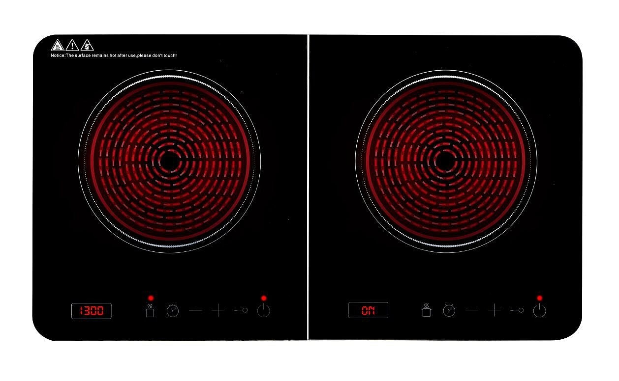 ALPINA Doppelt Induktionskochfeld, 3500 Watt, Schwarz - Bild 1