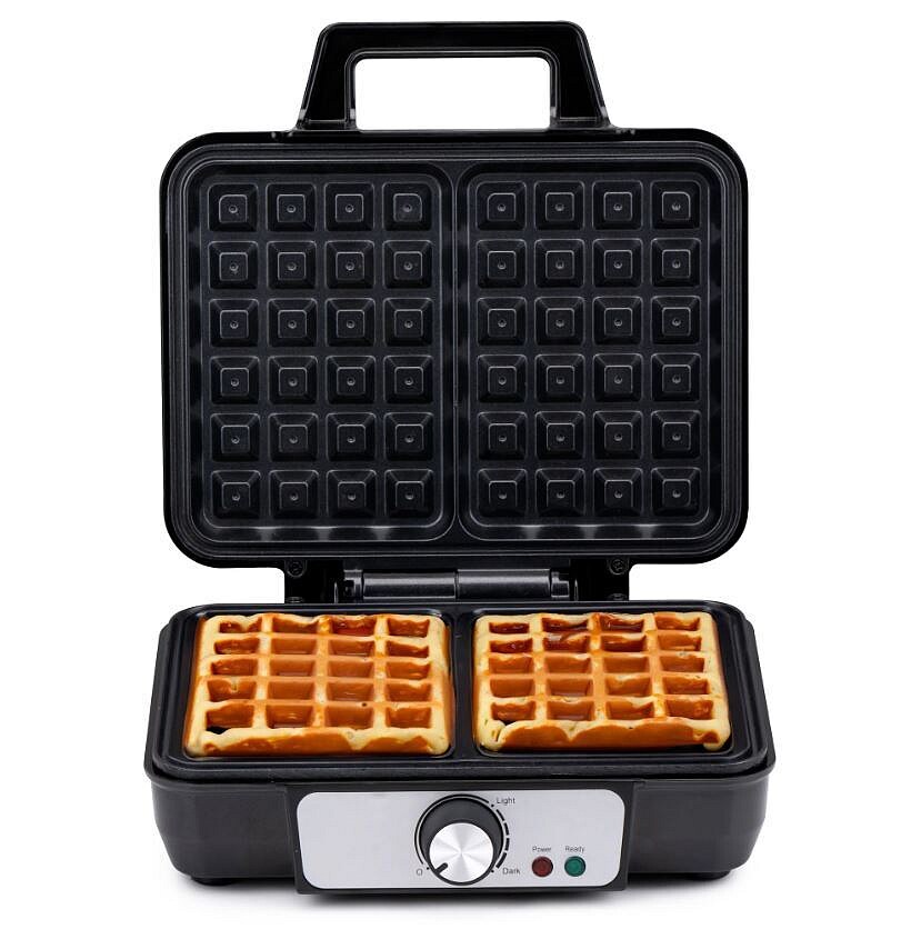 ALPINA Waffeleisen, 1000 Watt, Scharz-Silber - Bild 1