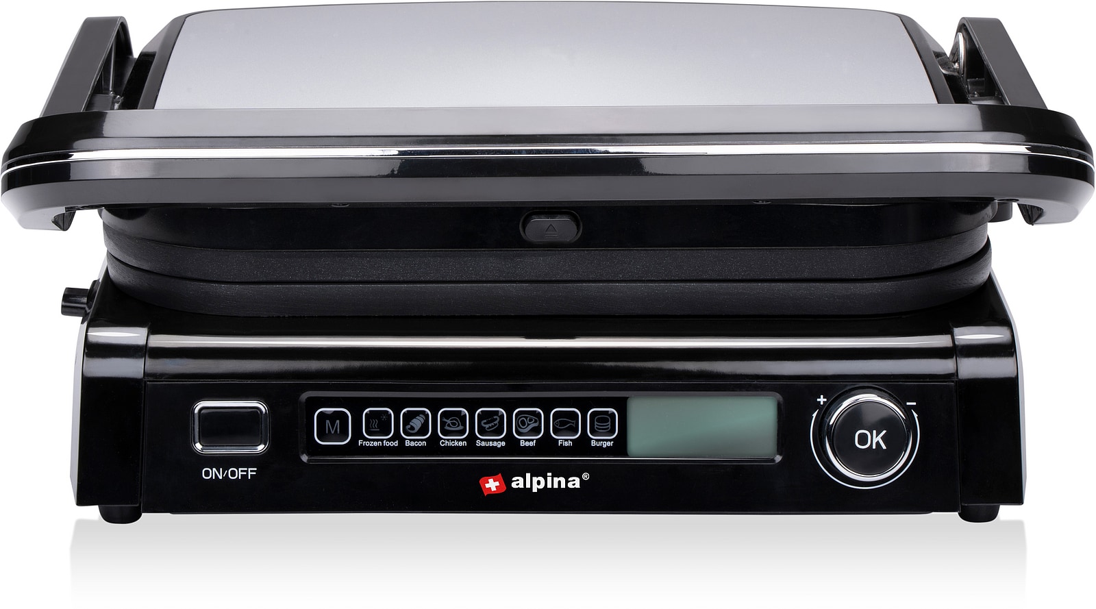 ALPINA Kontaktgrill, 230V, 2100W, Edelstahl - Bild 1