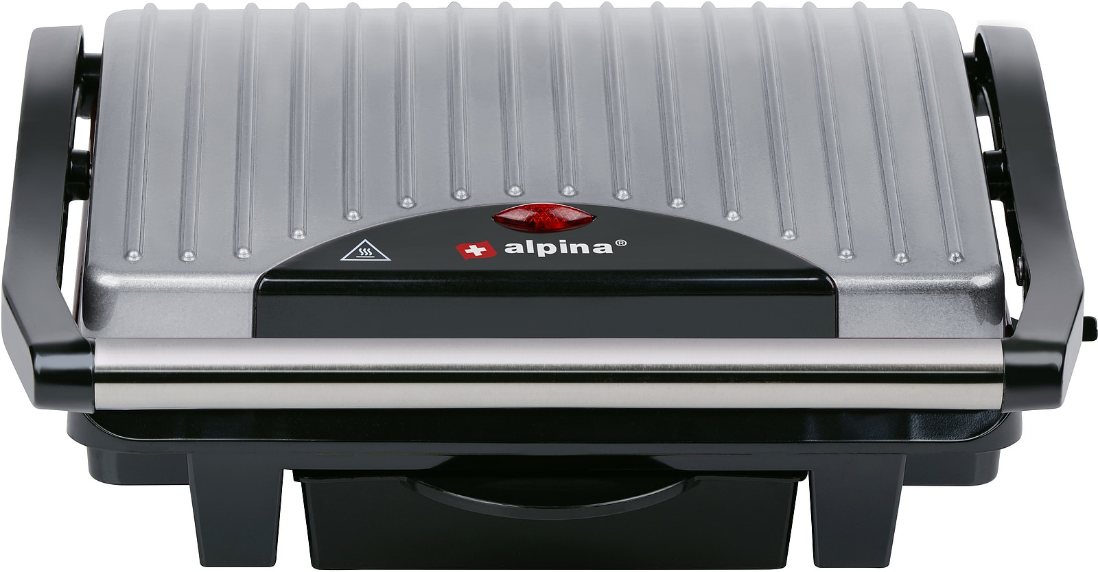 ALPINA Kontaktgrill, 230V, 1000W, Silber - Bild 1
