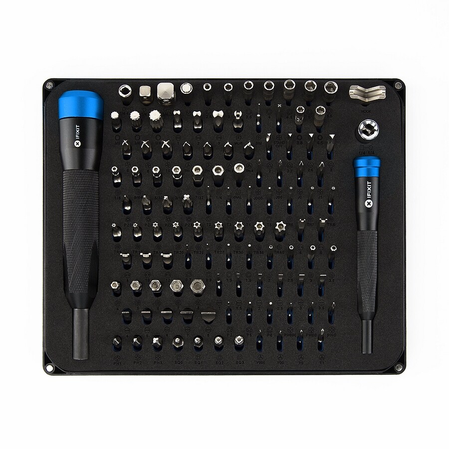 IFIXIT Manta Driver Kit, Pr&auml;zisions Bit Set mit 112 Bits, 4mm + 1/4" Driver - Bild 1