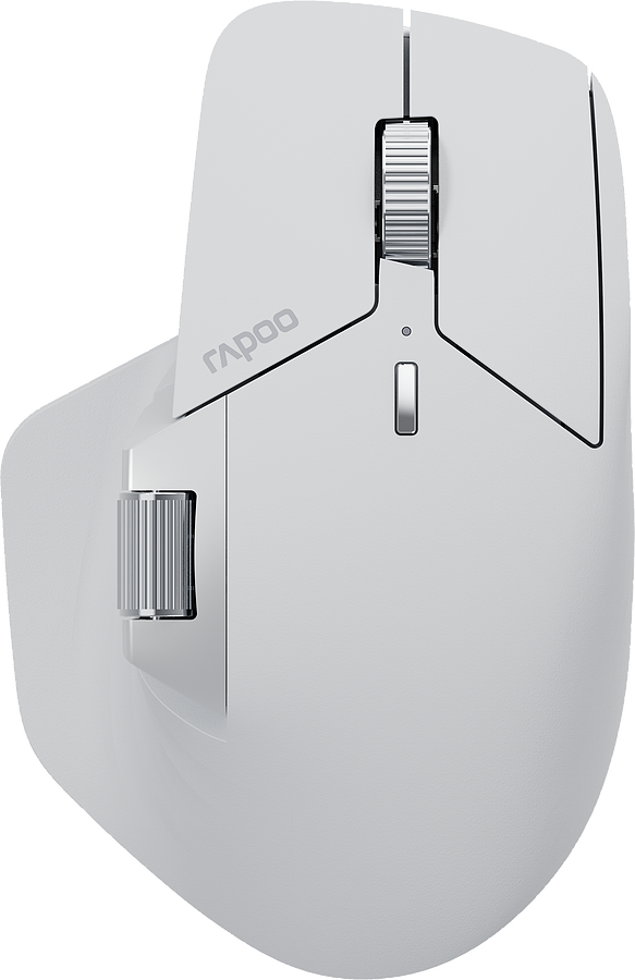 RAPOO MT760L - rechargeable Mouse Wireless, Bluetooth Grey White - Bild 1