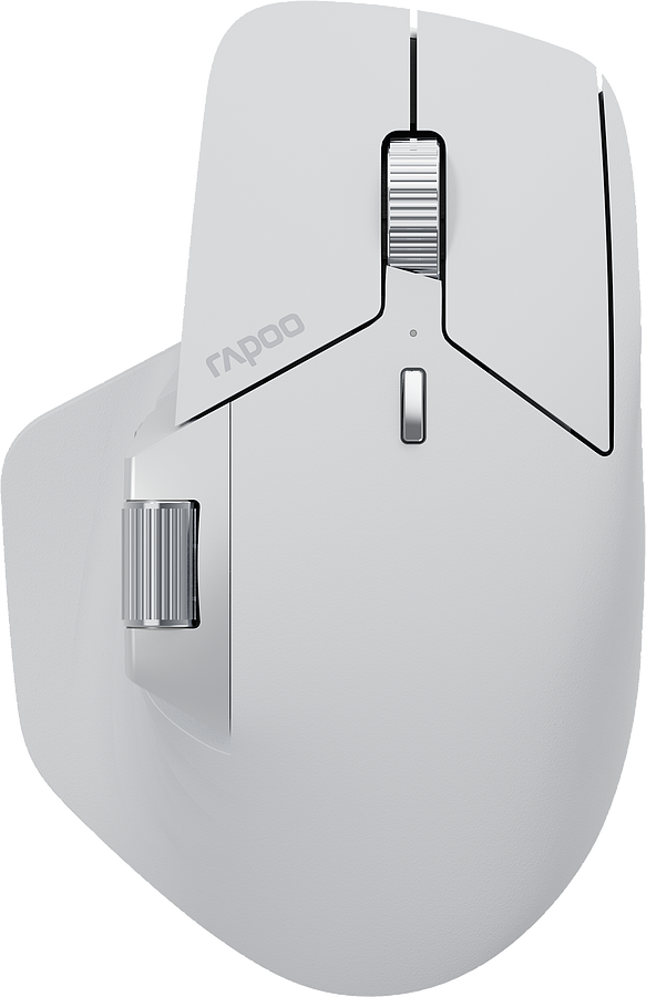 RAPOO MT760M - rechargeable Mouse Wireless, Bluetooth Grey White - Bild 1