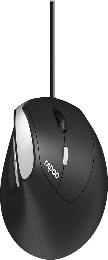 RAPOO EV200.BLK Wired Ergonomic Mouse - Bild 1