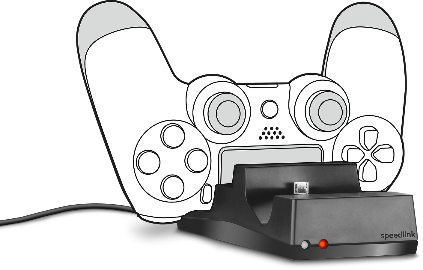 SPEEDLINK JAZZ USB Charger - for PS4, black - Bild 1