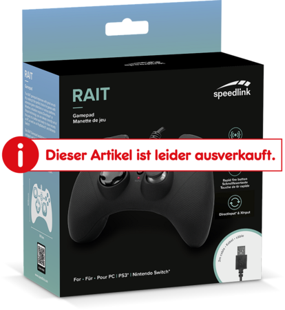 SPEEDLINK RAIT Gamepad - online rubber-black PC/PS3/Switch/OLED, Netto for kaufen bei