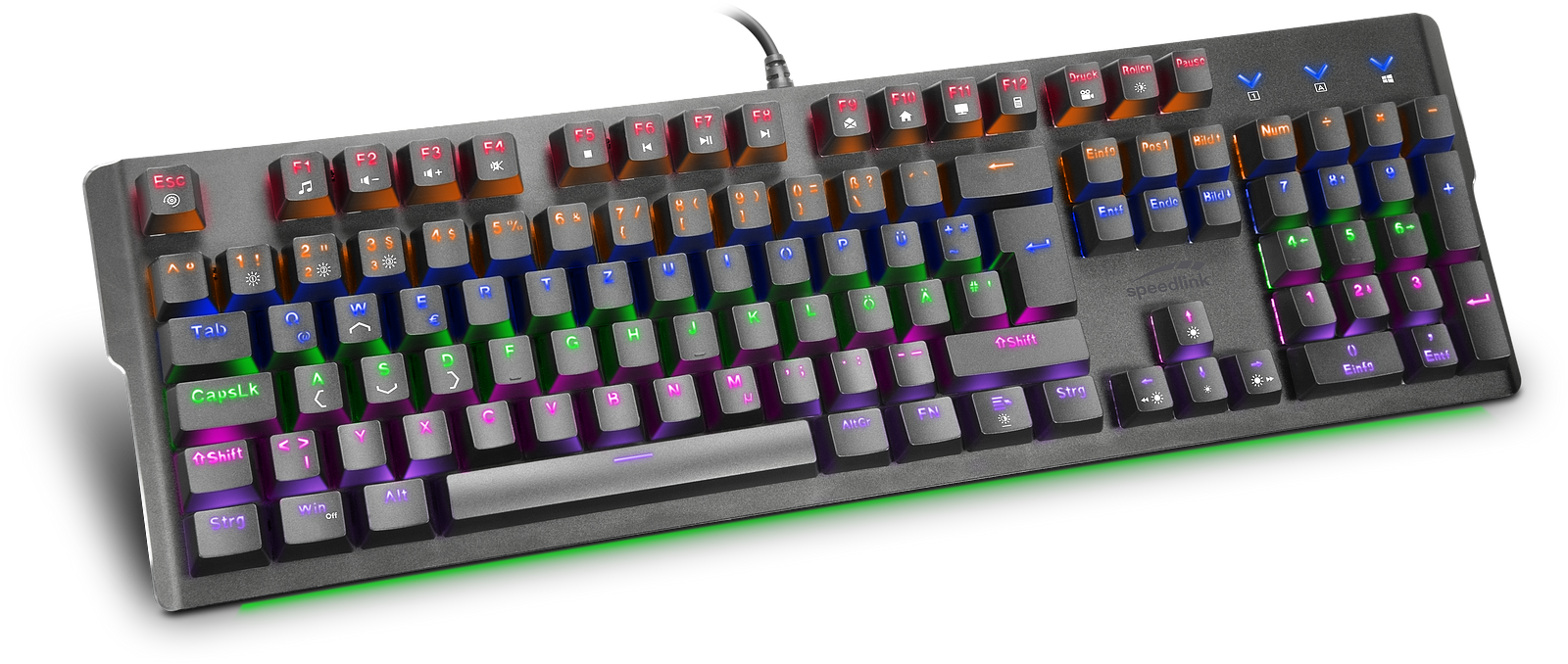SPEEDLINK VELA RGB Mechanical Gaming Keyboard, black - DE Layout - Bild 1