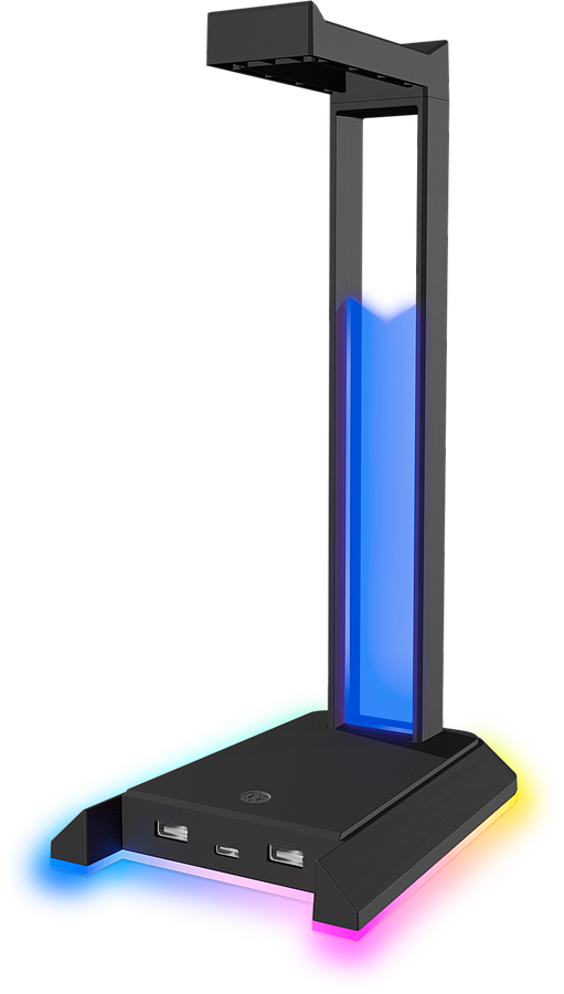 SPEEDLINK EXCELLO NX RGB Headset Stand, USB 2.0 Hub, black - Bild 1