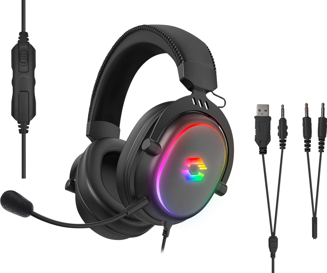 SPEEDLINK CONUX RGB Stereo Gaming Headset – for PC/PS5/PS4/Xbox SeriesX/S/Switch 2/Switch/OLED/Lite , black | 04027301350371