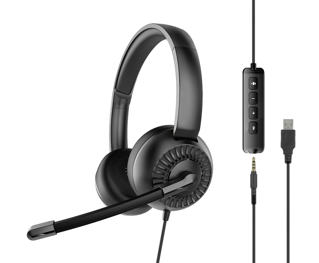 SPEEDLINK METIS USB Stereo Headset, 3.5mm Jack with USB Soundcard, black | 04027301144512