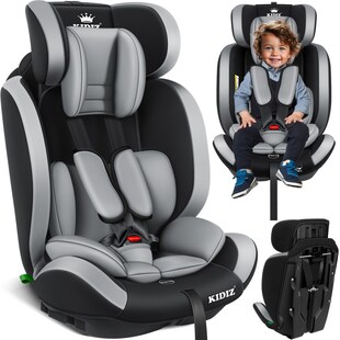 KIDIZ® Autokindersitz Kinderautositz ? Gruppe 1+2+3 ? 9-36 kg 5-Punkt-Sicherheitsgurt, Autositz, Kindersitz, Einstellbare Kopfstütze | Mitwachsende Sitzerhöhung 1-12 Jahre, Stabil und Sicher - Bild 1