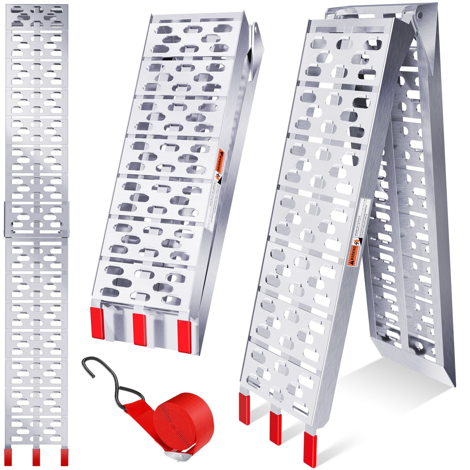 Masko® ALU Auffahrrampe Verladerampe Verladerampe Verladeschiene Antirutsch Klappbar | 00713116060546