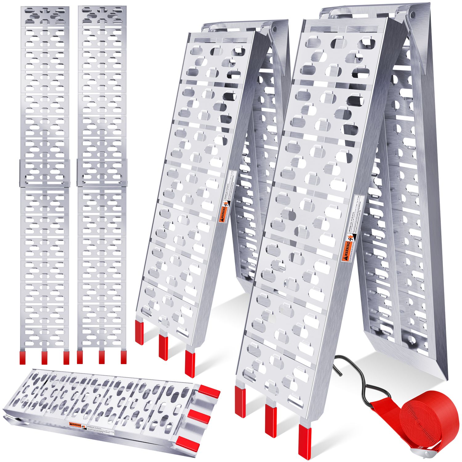 Masko&reg; ALU Auffahrrampe Verladerampe Verladerampe Verladeschiene Antirutsch Klappbar - Bild 1