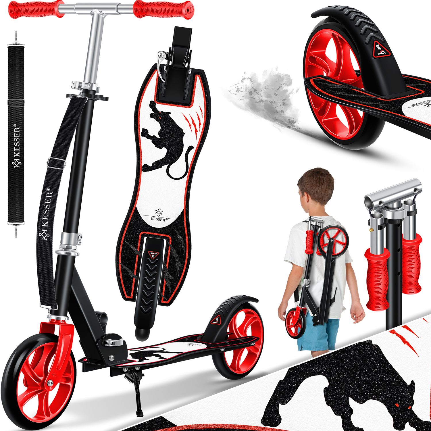 KESSER&reg; Scooter Roller Kinderroller Cityroller Tretroller Kickroller Kickscooter Stuntscooter klappbar - Bild 1