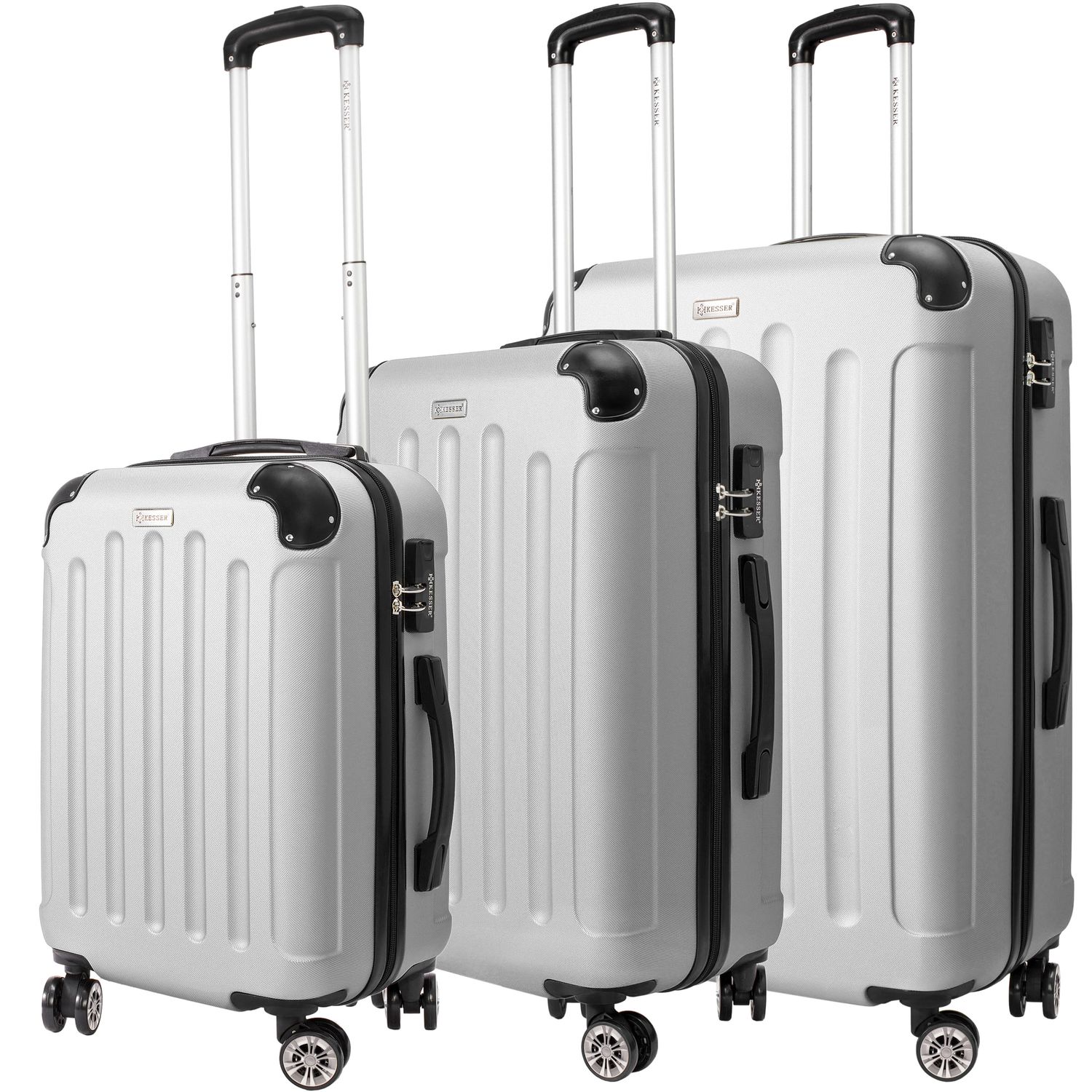 KESSER&reg; 3tlg Reisekoffer Set Trolley Hartschale Hartschalenkoffer Koffer M-L-XL - Bild 1