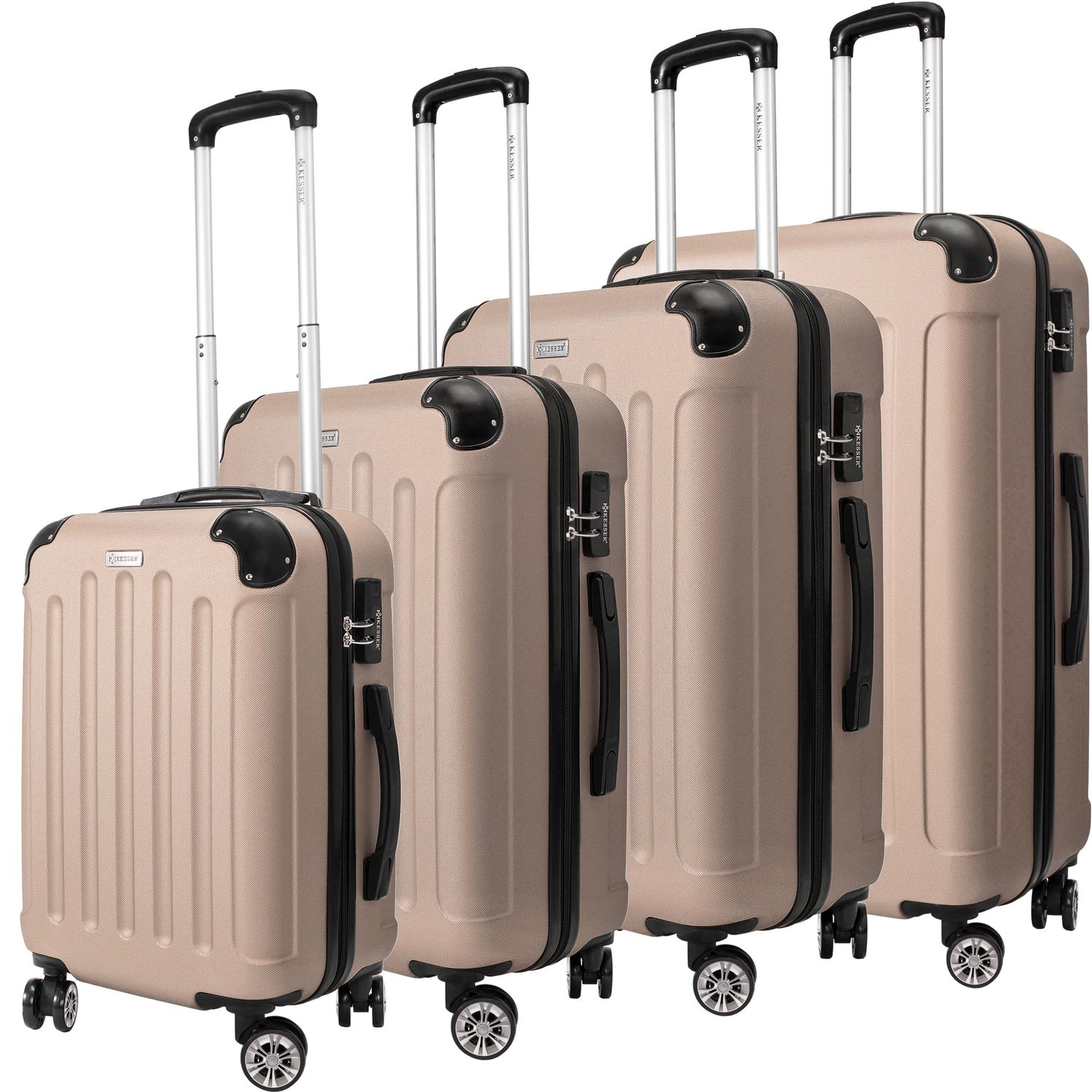 KESSER&reg; 4er Reisekoffer Set Trolley Hartschale Hartschalenkoffer Koffer S-M-L-XL - Bild 1