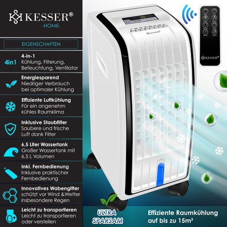 KESSER® 4in1 Mobile Klimaanlage, Fernbedienung