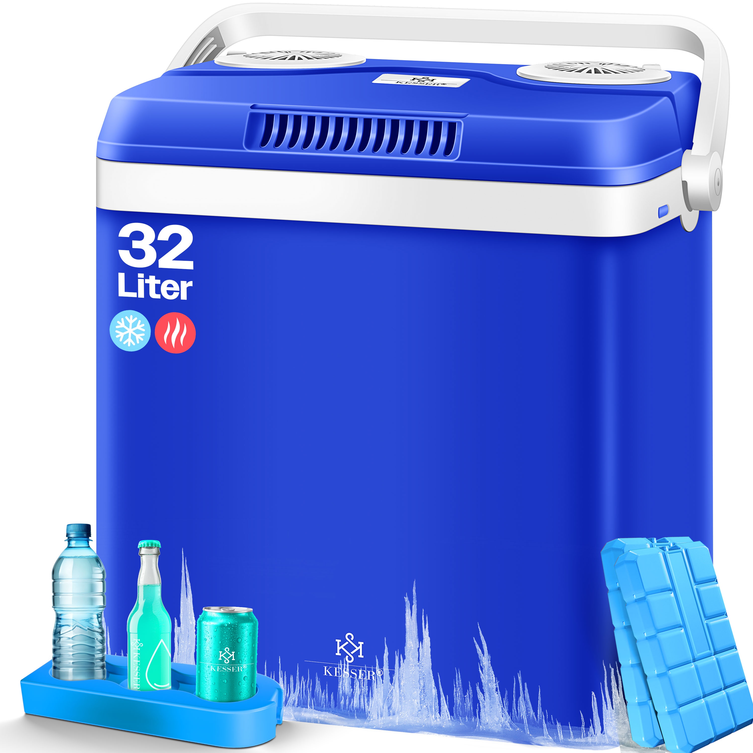 KESSER&reg; 32 L K&uuml;hlbox 12V, 230V Stecker, Mini-K&uuml;hlschrank, Thermoelektrische Warmhaltebox - Bild 1