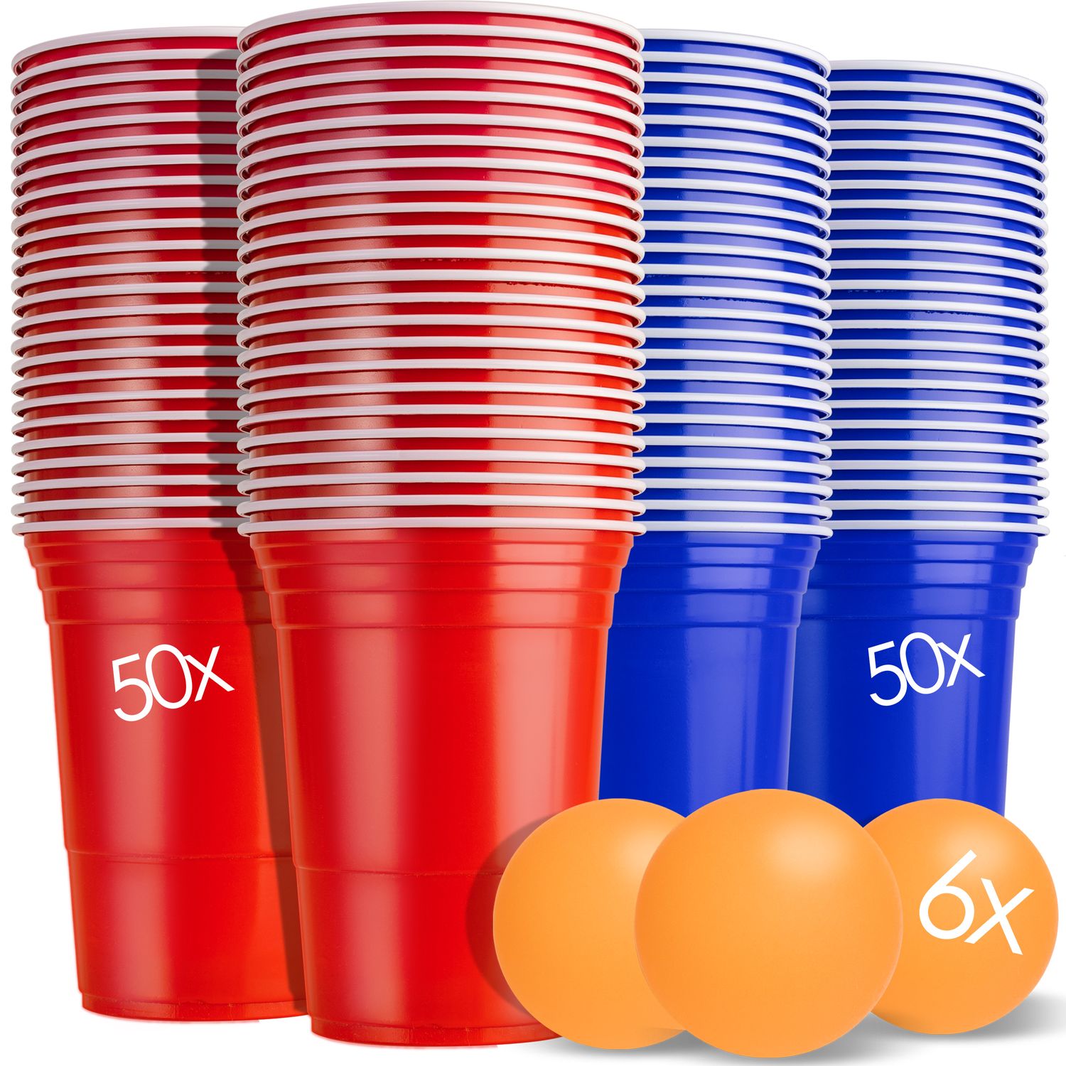 KESSER&reg; Beer Pong Tisch Set - inkl. 100 Becher (50 Rot & 50 Blau), 6 B&auml;lle,  + Regelwerk - Bild 1